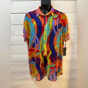 ARTEX FASHIONS – Colorful Sheer Shirt XXL (NWT)